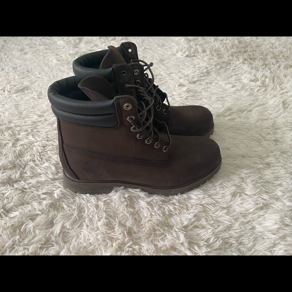 Timberland Men's 6 in Double Collar Boot Ankle 10.5 dark brown